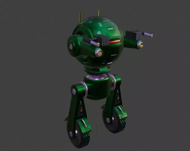 Sci-Fi Robot Enemy 003 Low-poly 3D model_0