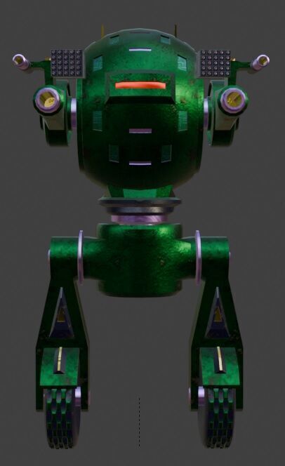 Sci-Fi Robot Enemy 003 Low-poly 3D model_2