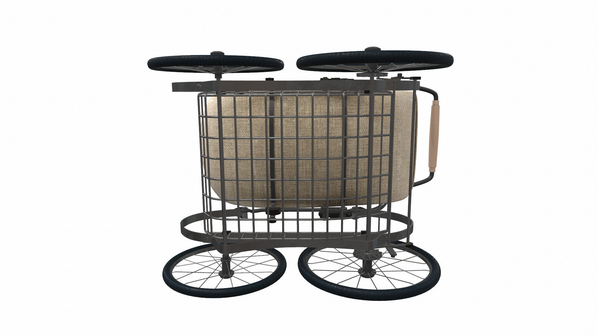 Baby stroller 02 3D model_5