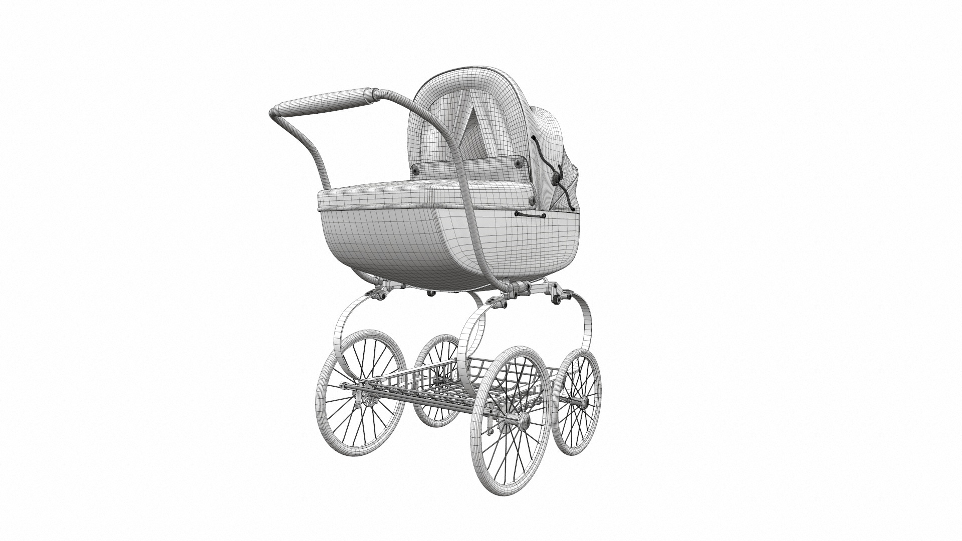 Baby stroller 02 3D model_16