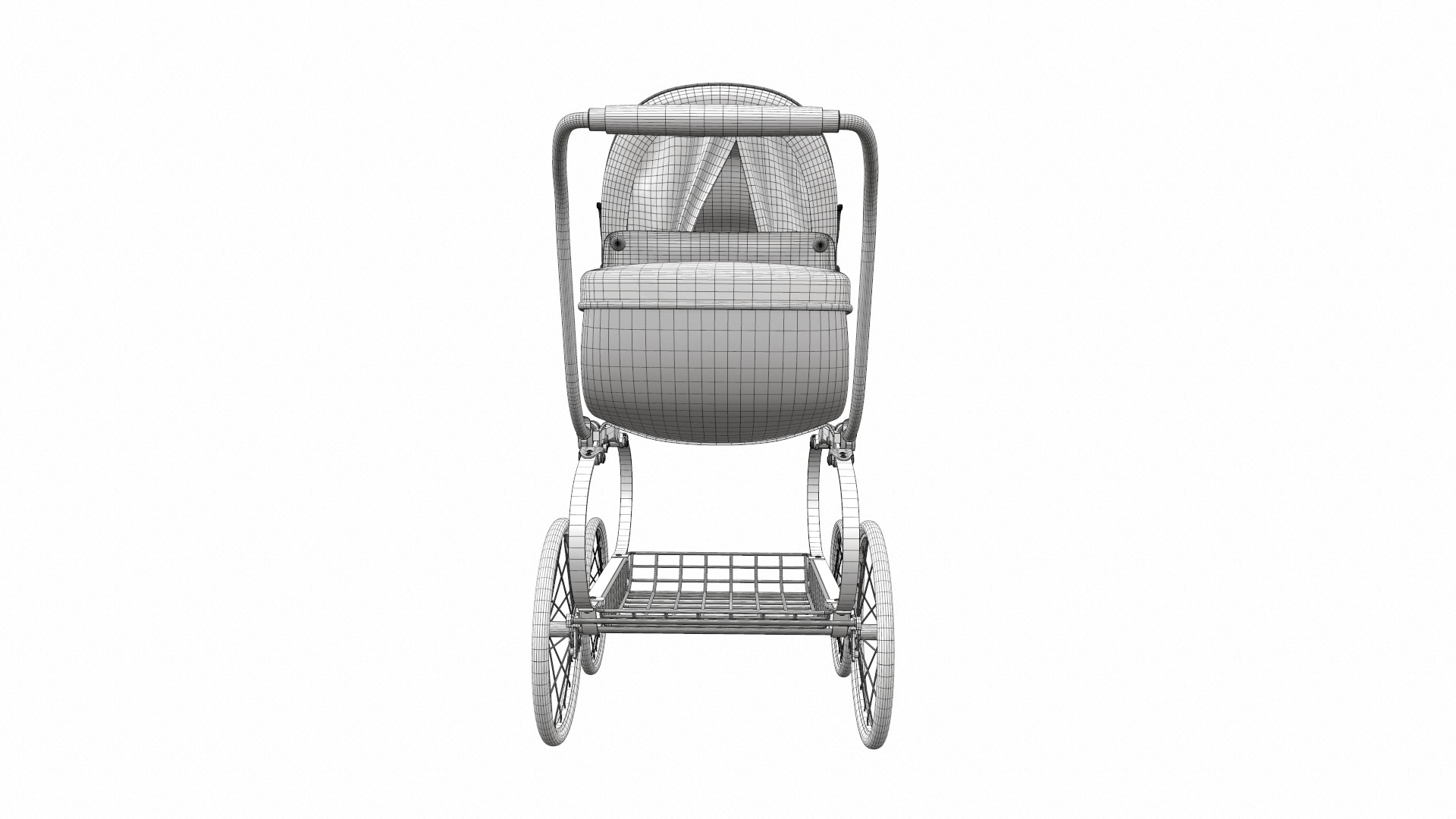Baby stroller 02 3D model_17
