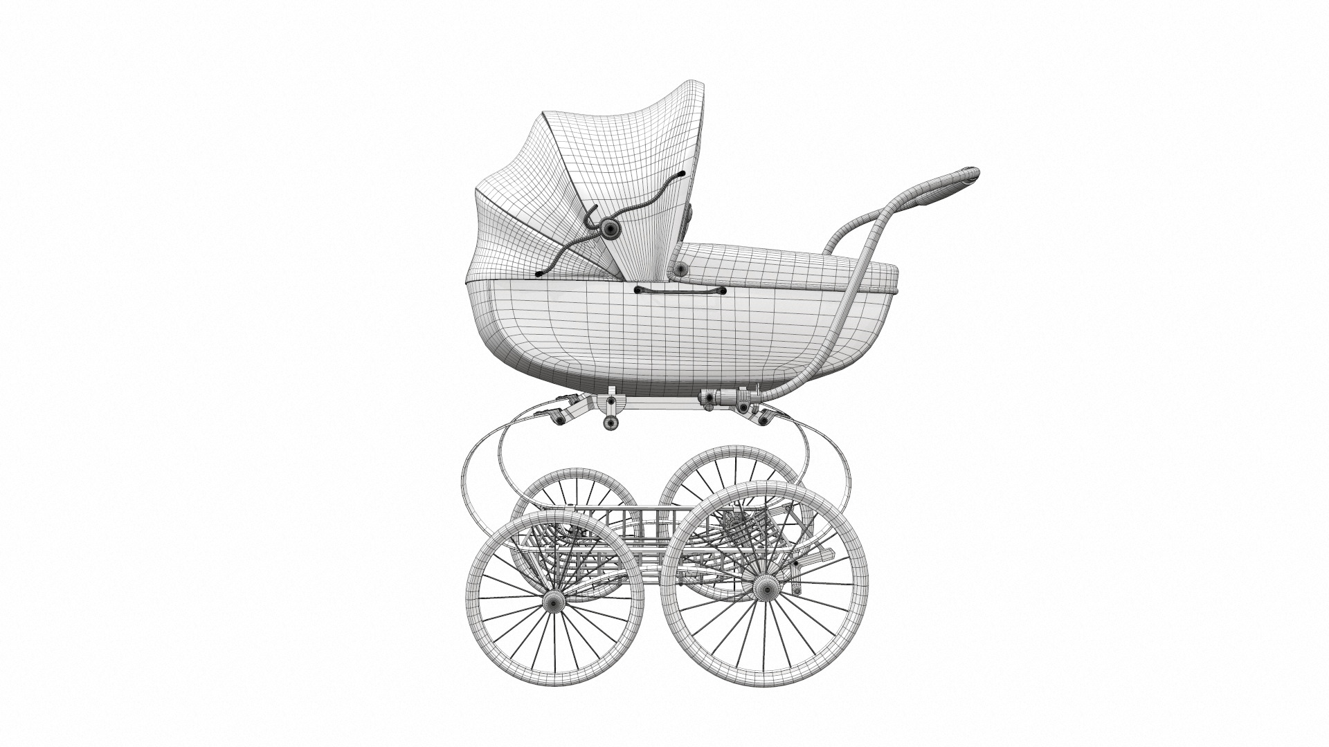 Baby stroller 02 3D model_14