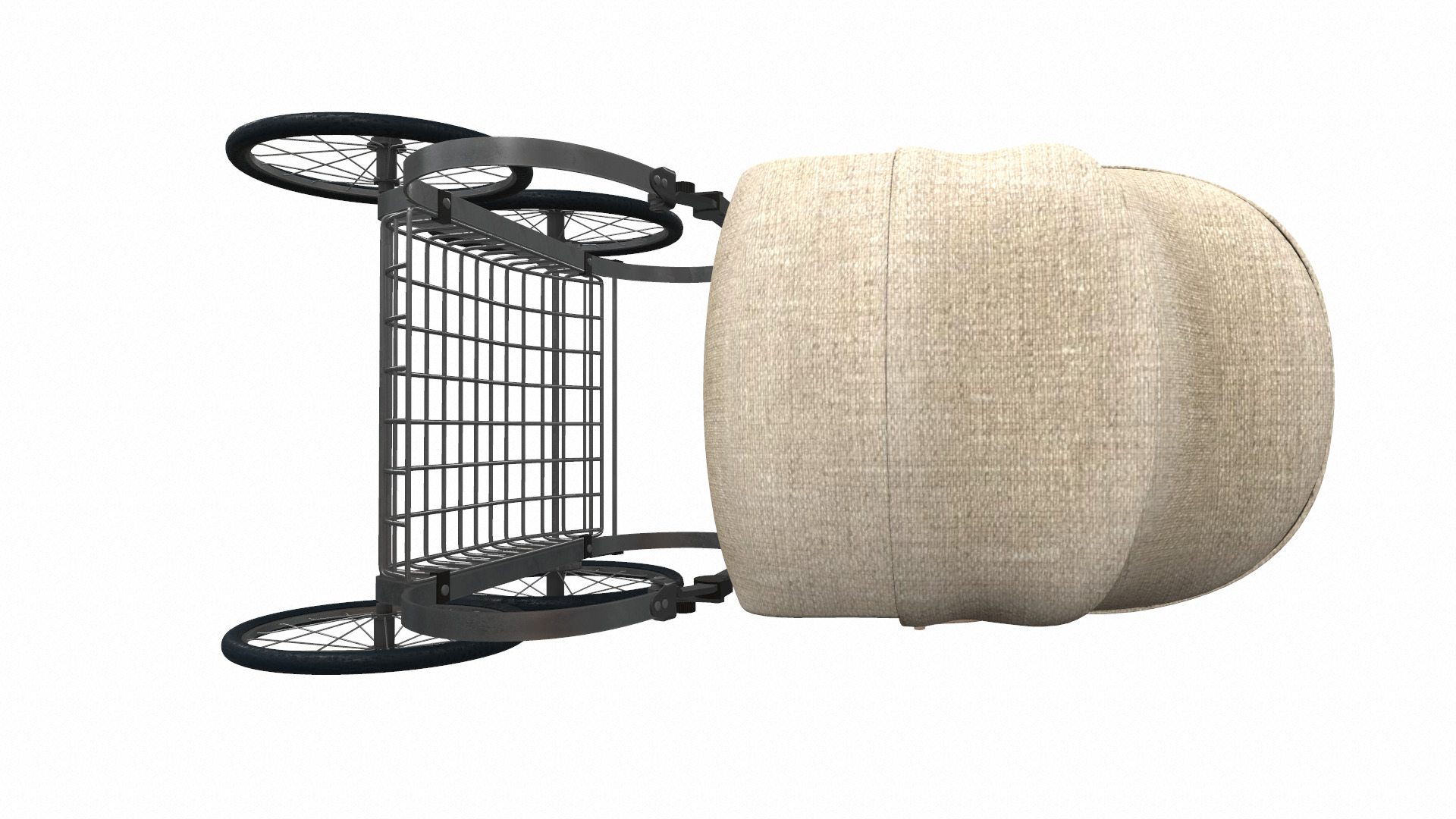 Baby stroller 02 3D model_8