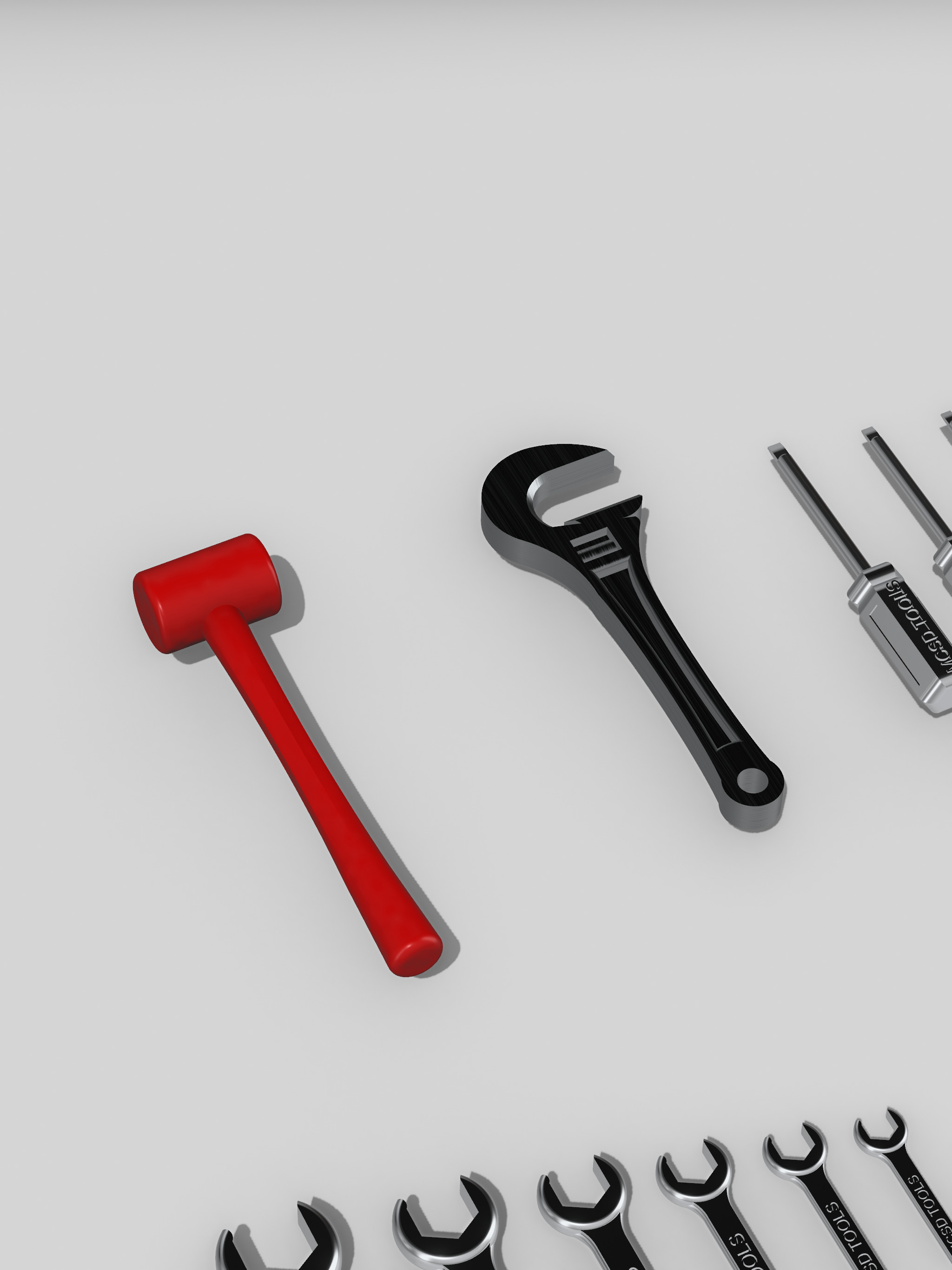 Hand tools set 33 pieces 3D print model_7