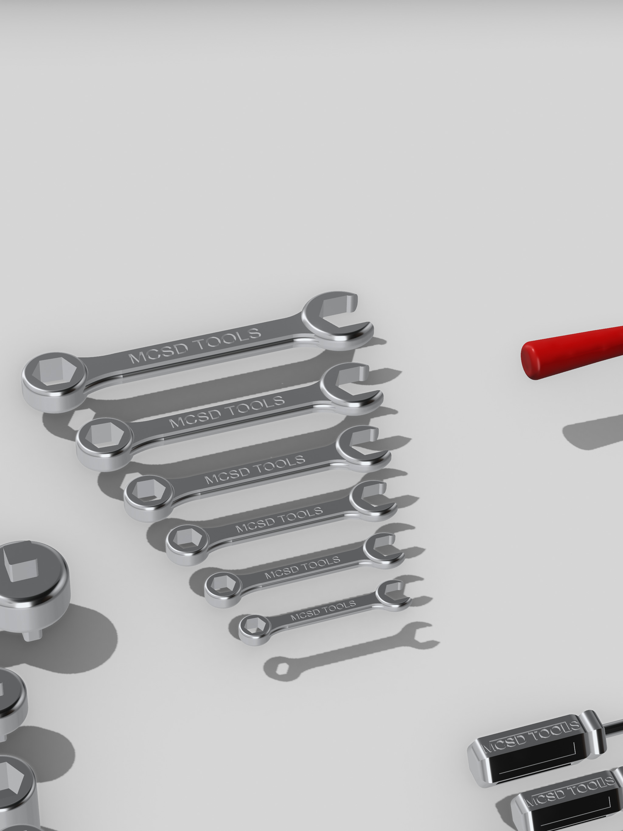 Hand tools set 33 pieces 3D print model_8