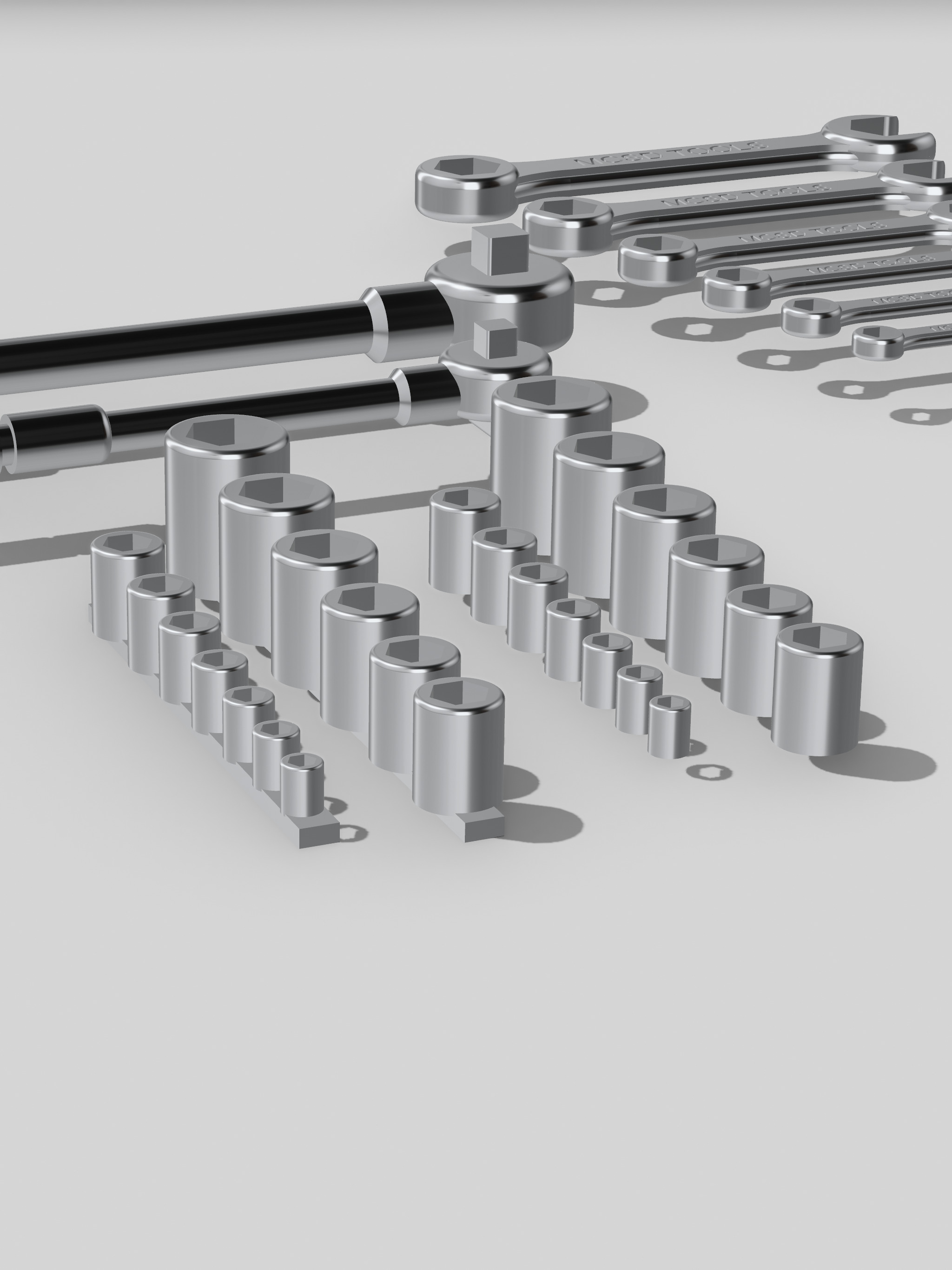 Hand tools set 33 pieces 3D print model_4