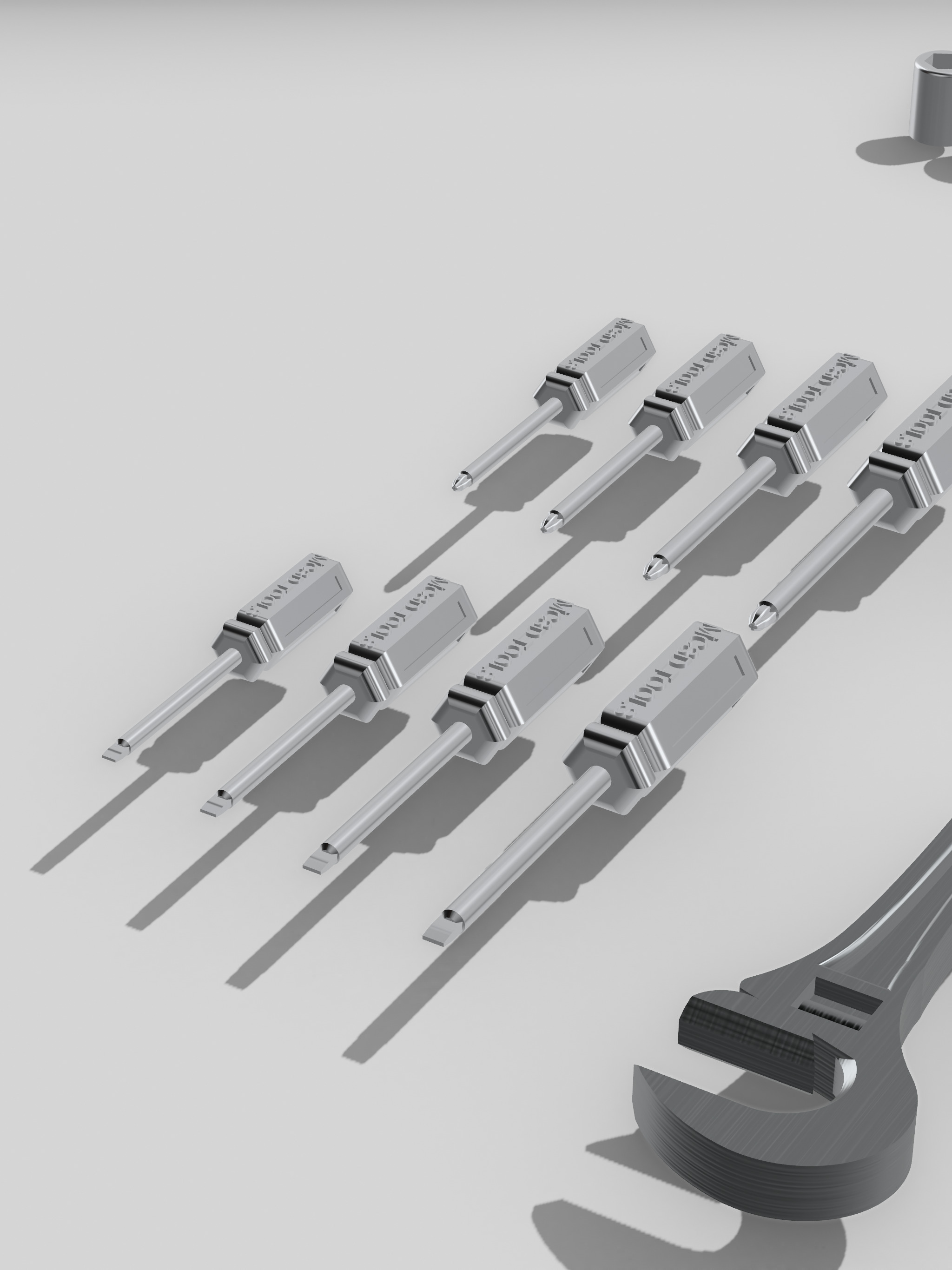 Hand tools set 33 pieces 3D print model_6