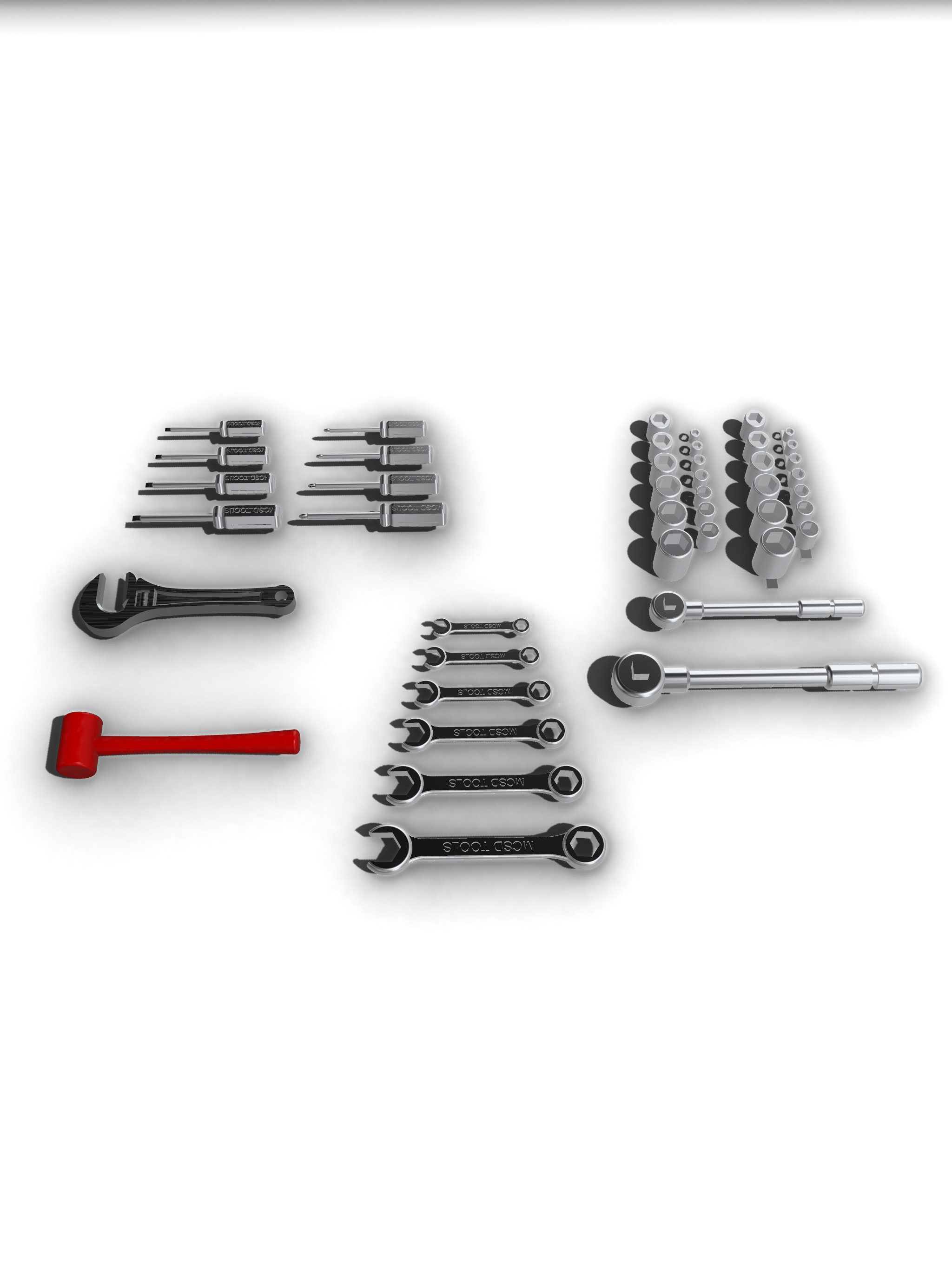 Hand tools set 33 pieces 3D print model_3