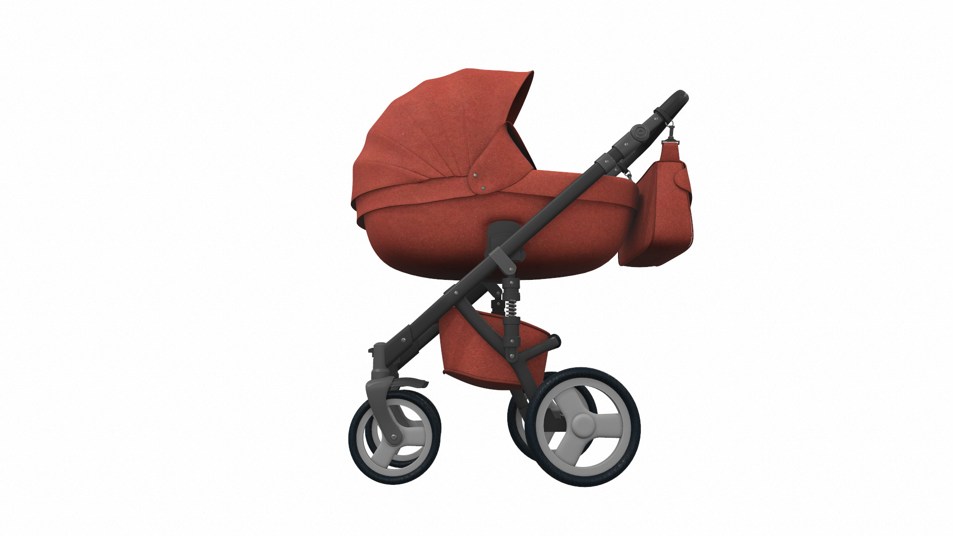 Baby stroller 03 3D model_1