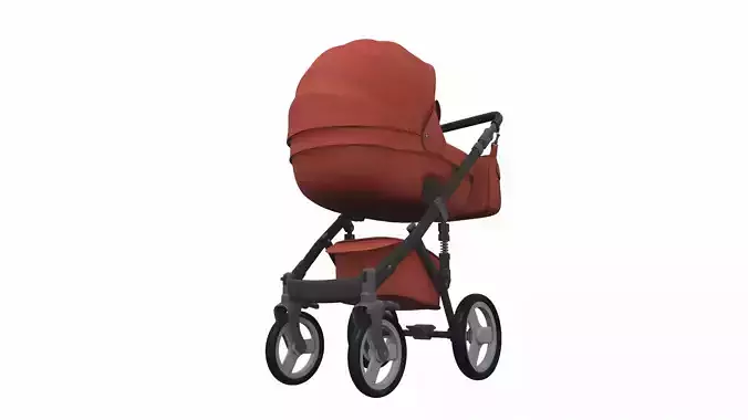 Baby stroller 03 3D model