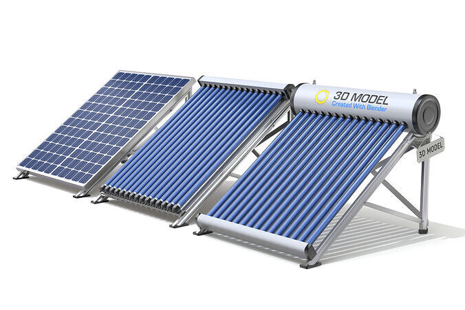 Home Solar System Components 3D model