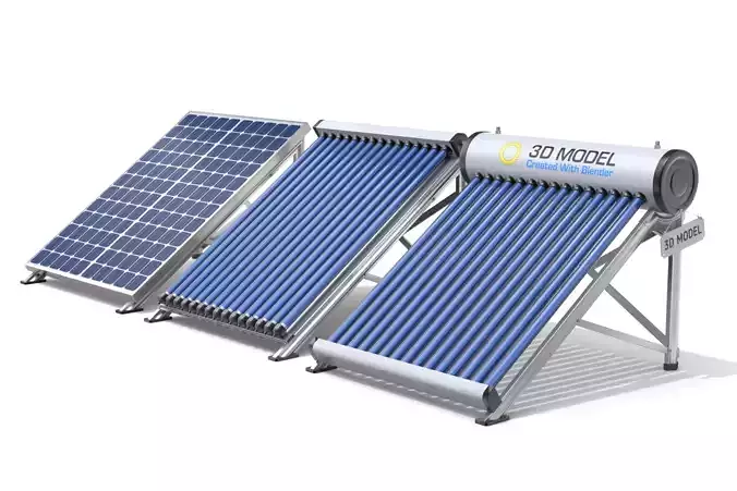 Home Solar System Components 3D model