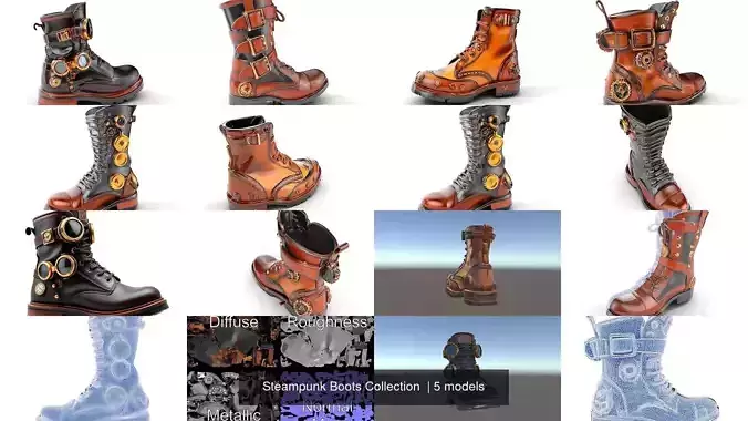 Steampunk Boots Collection  