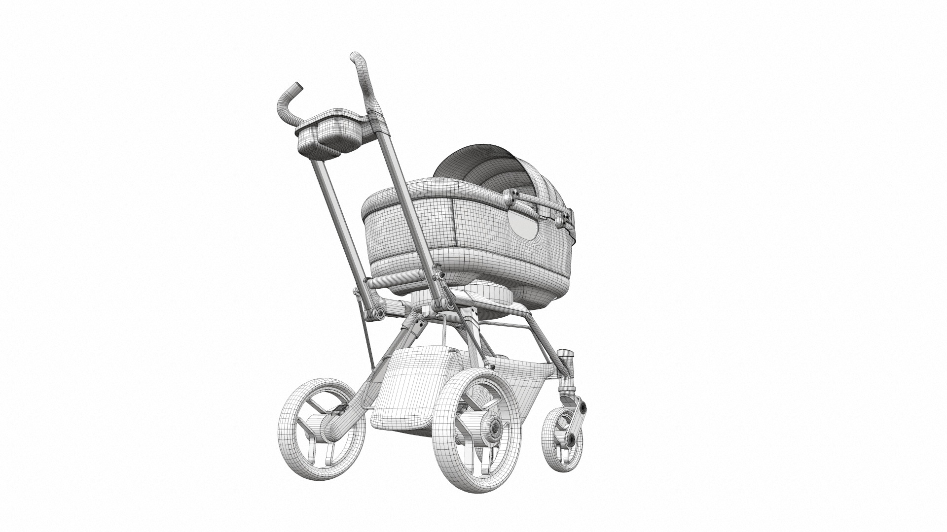 Baby stroller 06 3D model_16