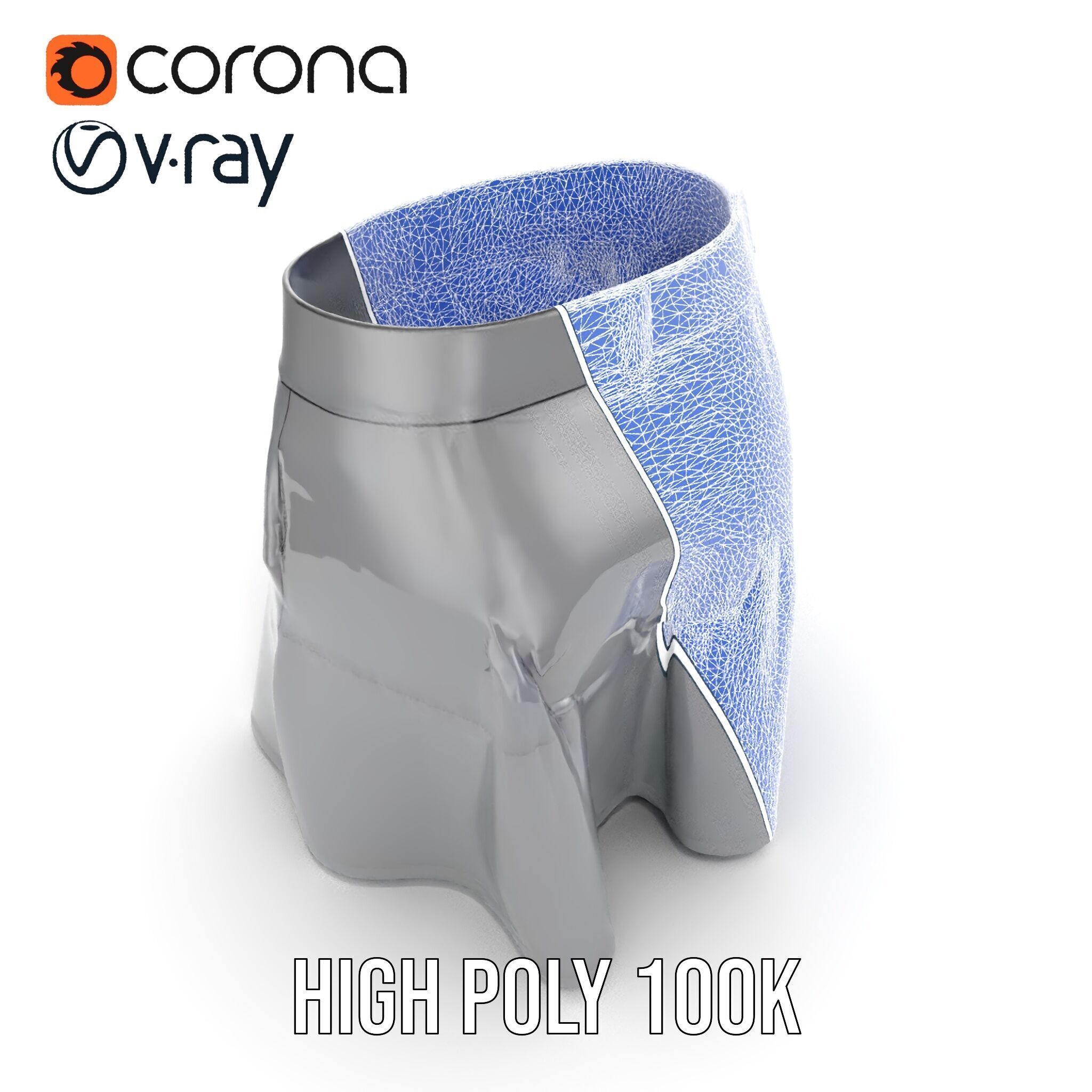 HighQuality Black Skirt D Model Pack Low-poly 3D model_19