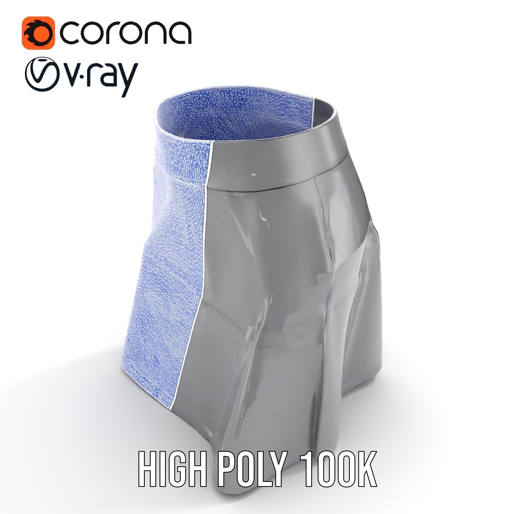 HighQuality Black Skirt D Model Pack Low-poly 3D model_21