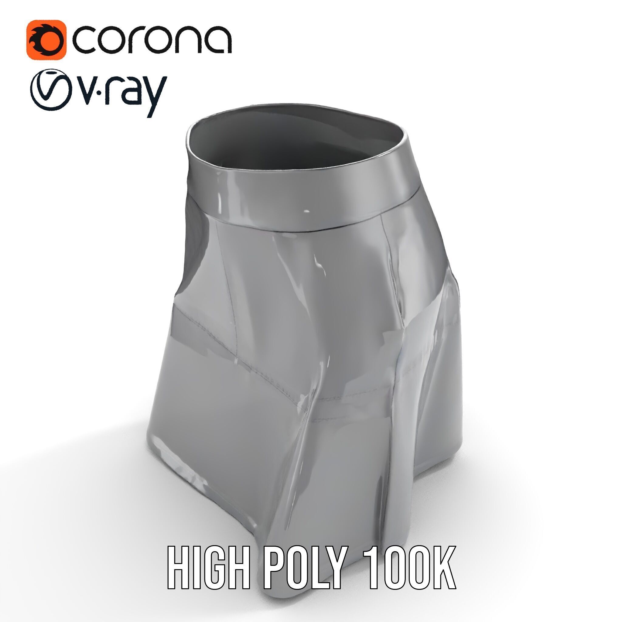 HighQuality Black Skirt D Model Pack Low-poly 3D model_12