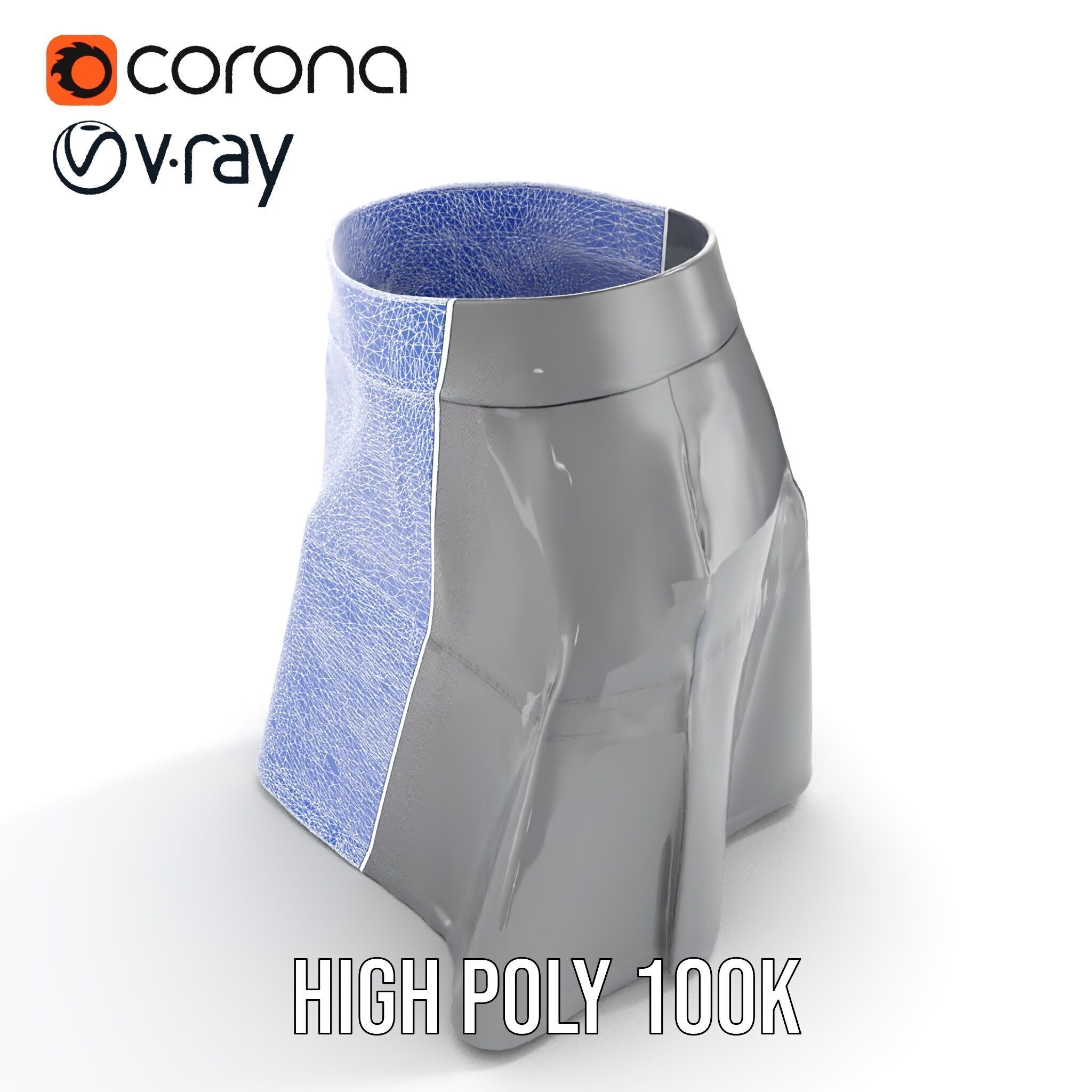 HighQuality Black Skirt D Model Pack Low-poly 3D model_28