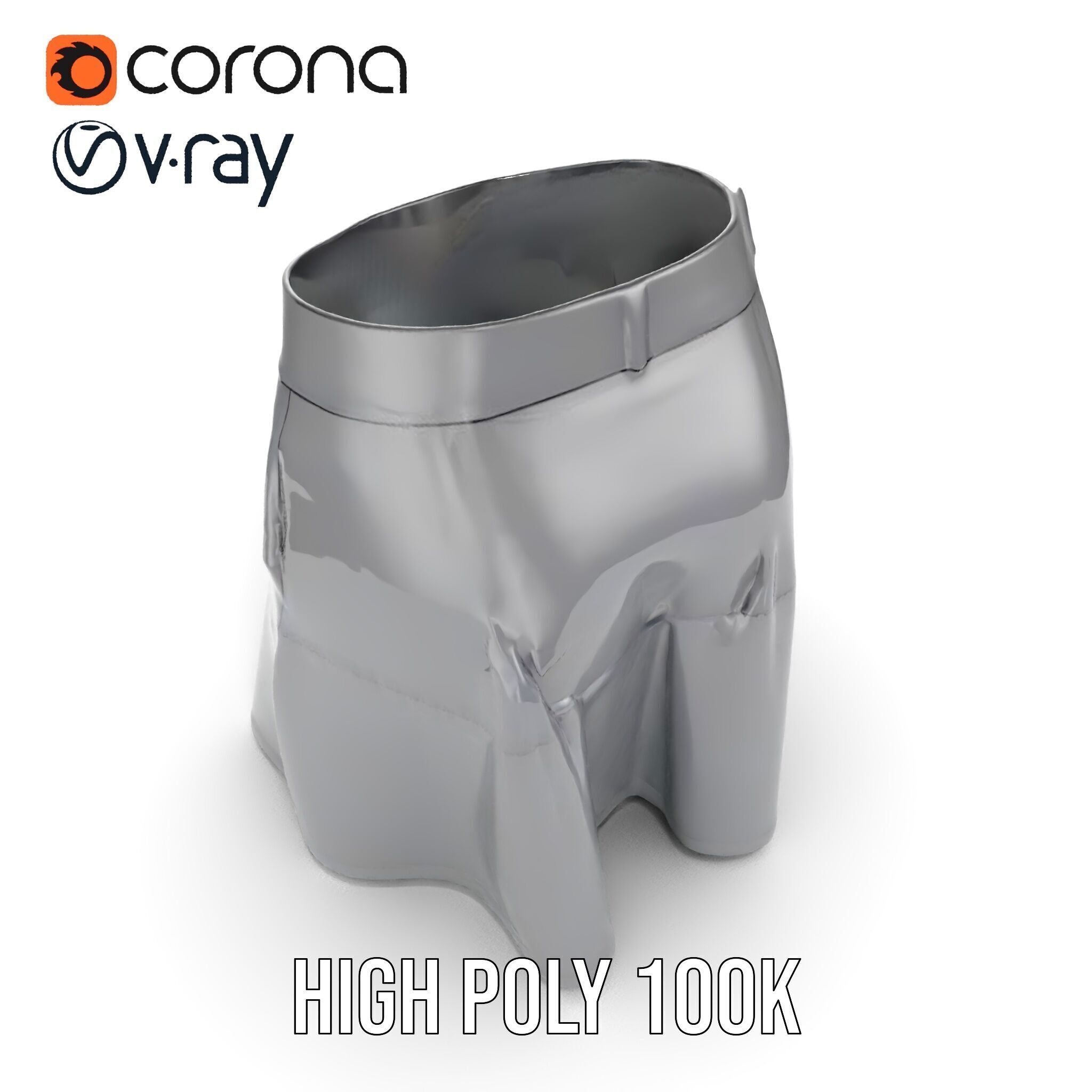 HighQuality Black Skirt D Model Pack Low-poly 3D model_36