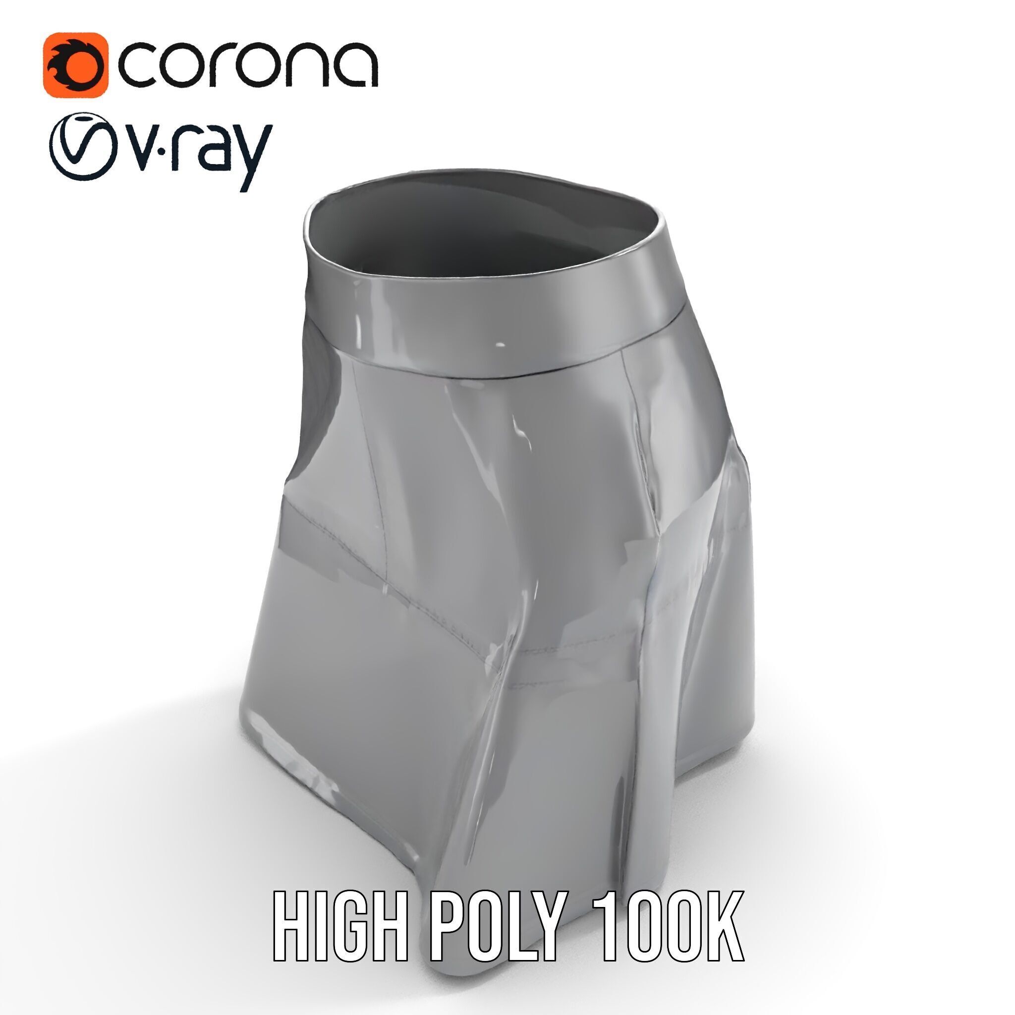 HighQuality Black Skirt D Model Pack Low-poly 3D model_24