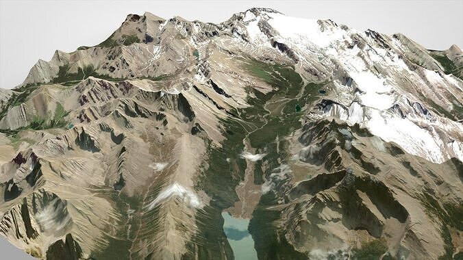 Mountain  landscape Banff National Park Canada 3D model