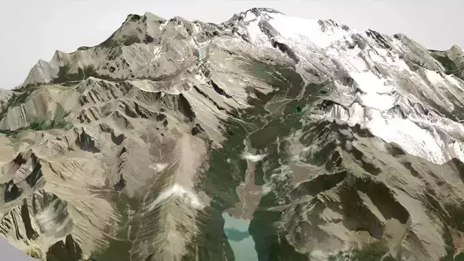 Mountain  landscape Banff National Park Canada 3D model