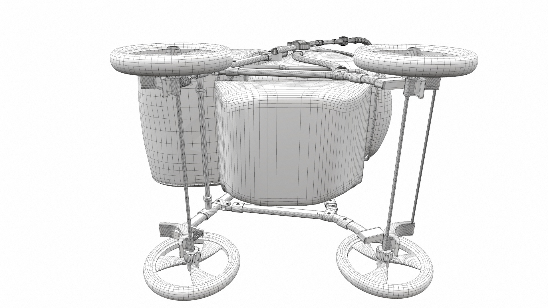 Baby stroller 07 3D model_17