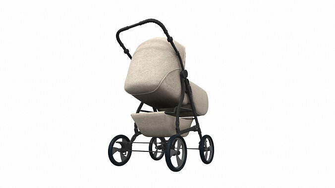 Baby stroller 07 3D model
