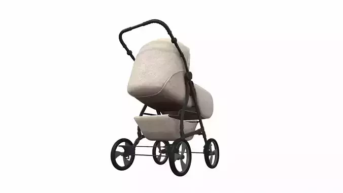Baby stroller 07 3D model