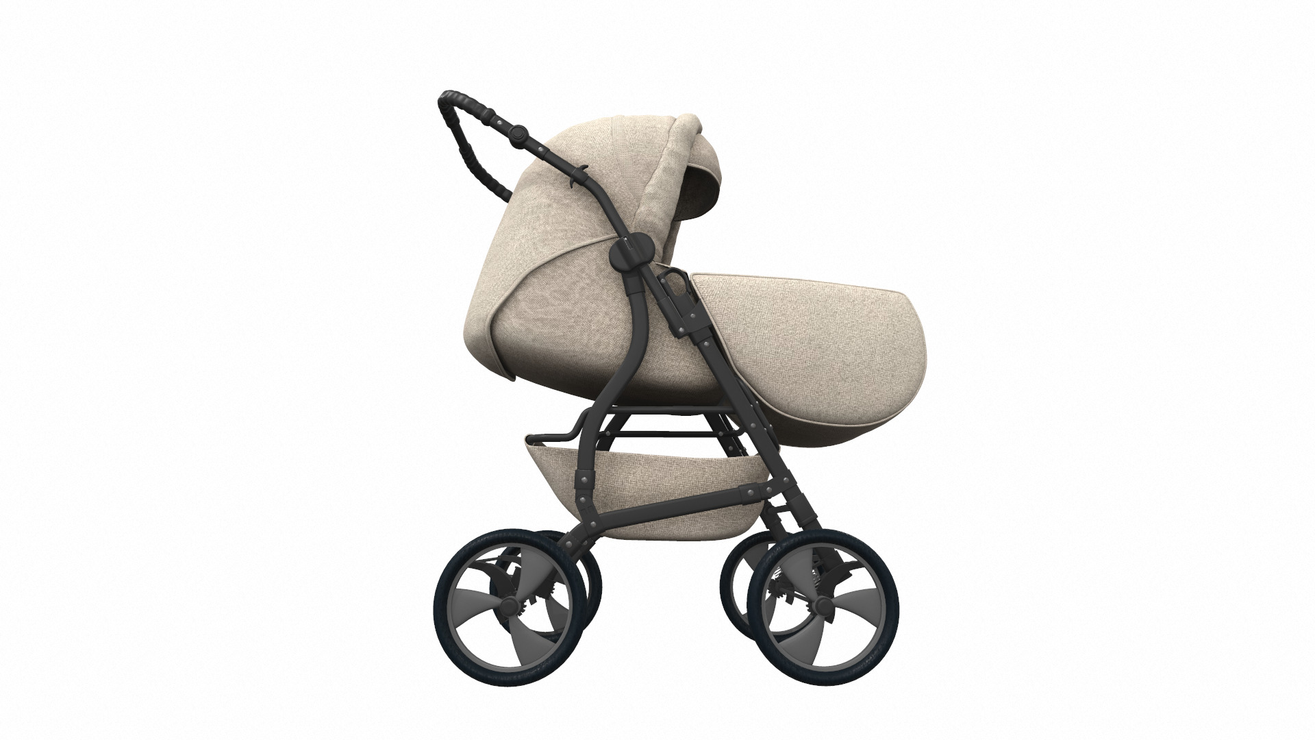 Baby stroller 07 3D model_1