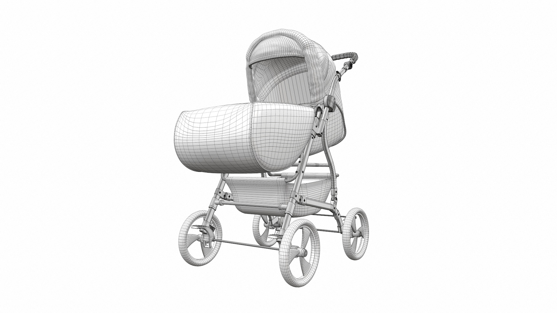 Baby stroller 07 3D model_12