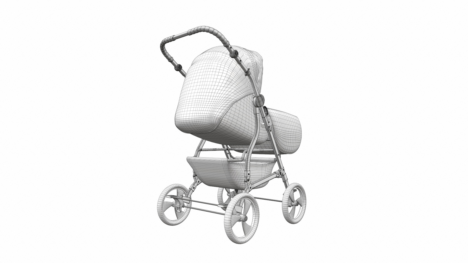 Baby stroller 07 3D model_15