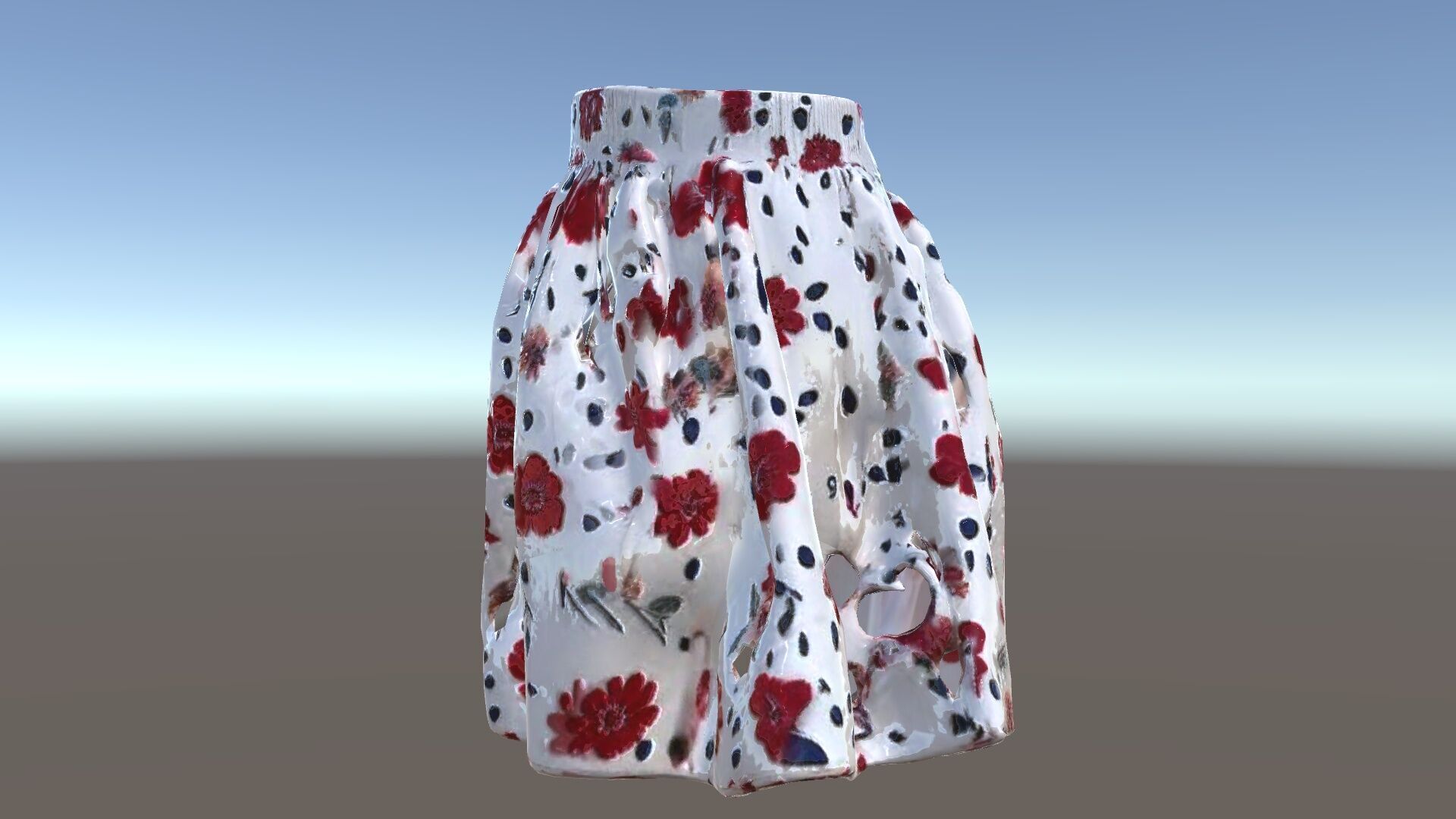 Floral Skirt Model Pack for D Artists and Designers Low-poly 3D model_34
