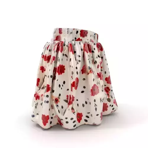 Floral Skirt Model Pack for D Artists and Designers Low-poly 3D model