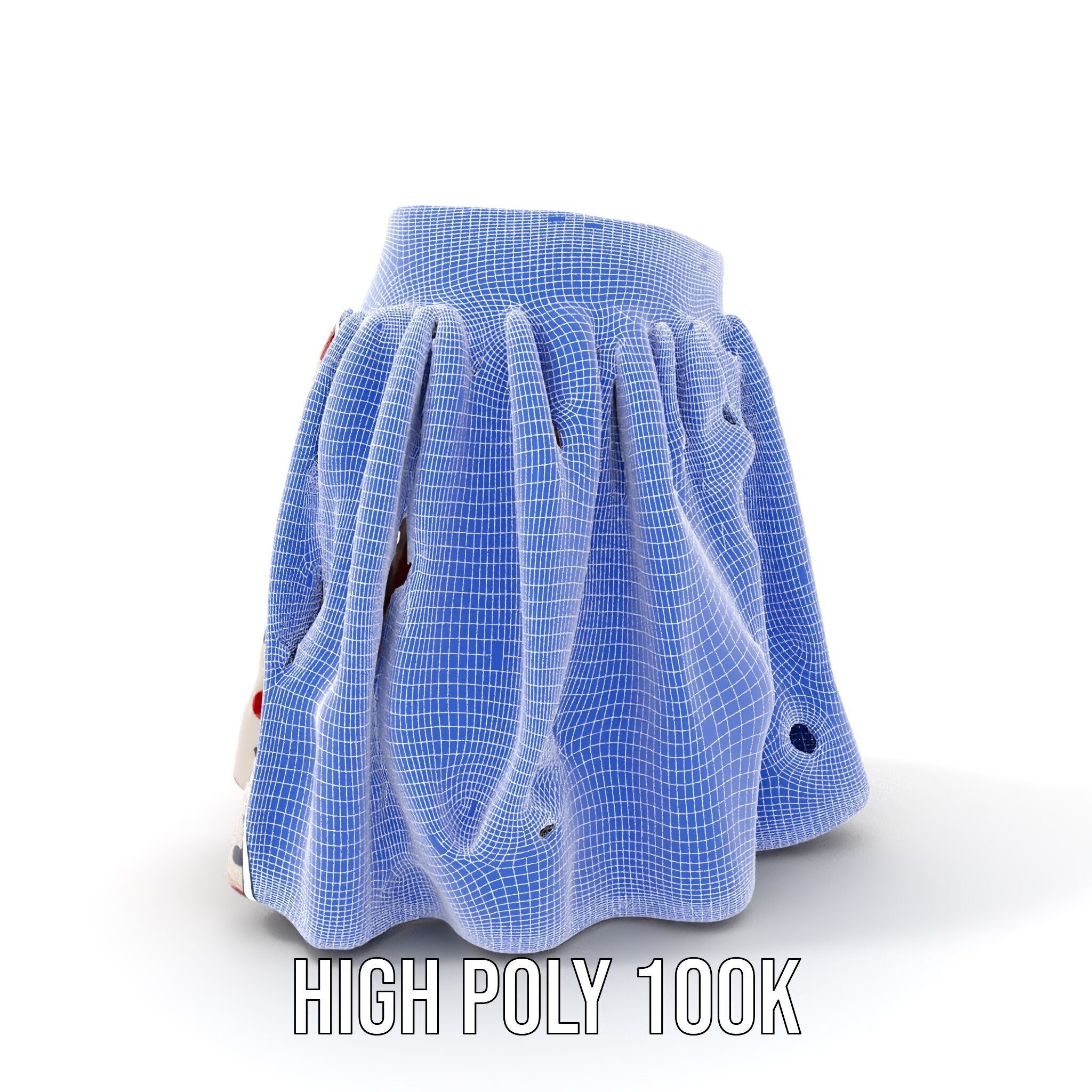 Floral Skirt Model Pack for D Artists and Designers Low-poly 3D model_4