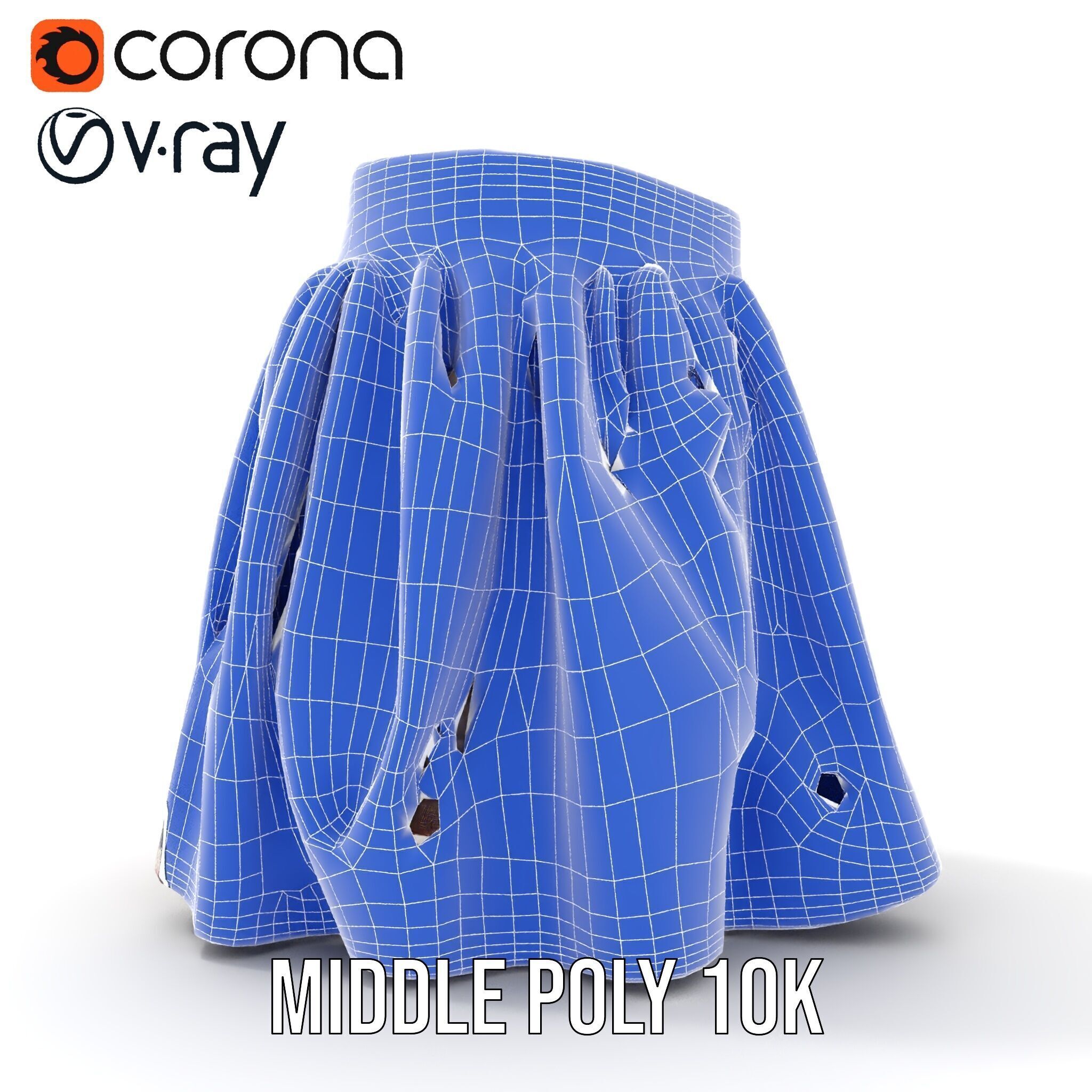 Floral Skirt Model Pack for D Artists and Designers Low-poly 3D model_28