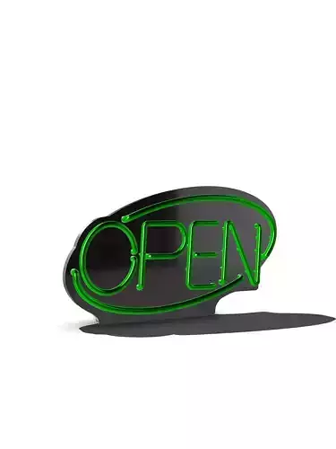 OPEN Neon Sign 3D print model