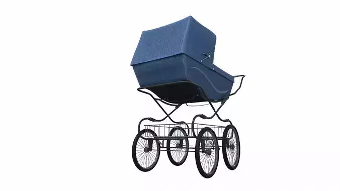 Baby stroller 08 3D model