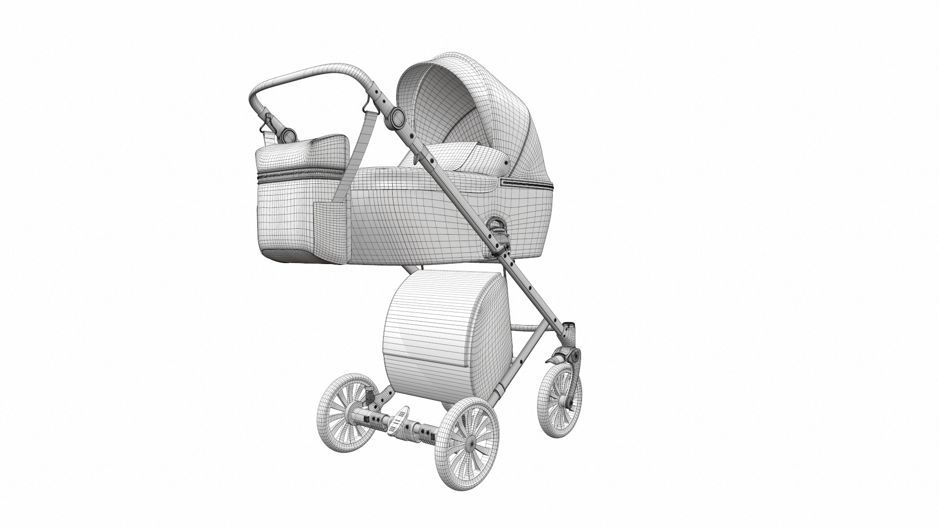 Baby stroller 09 3D model_15