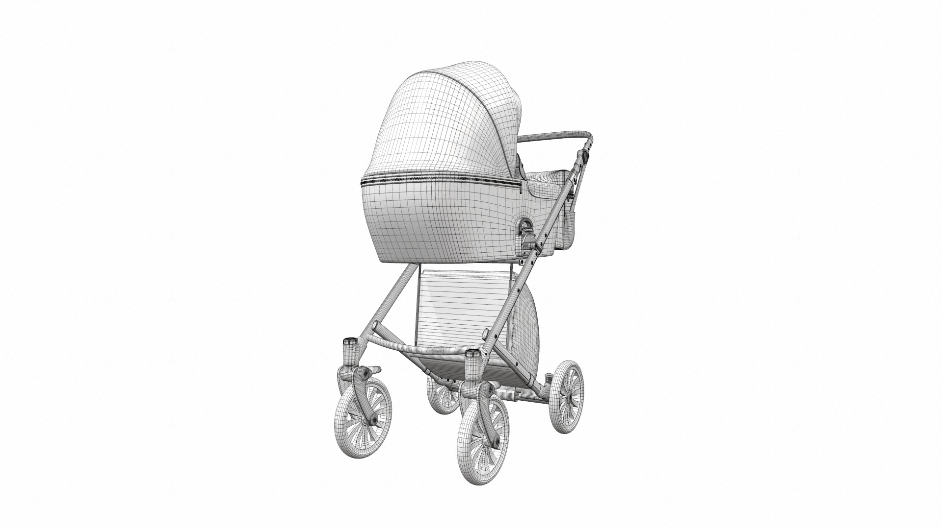 Baby stroller 09 3D model_12