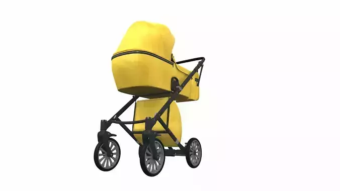 Baby stroller 09 3D model