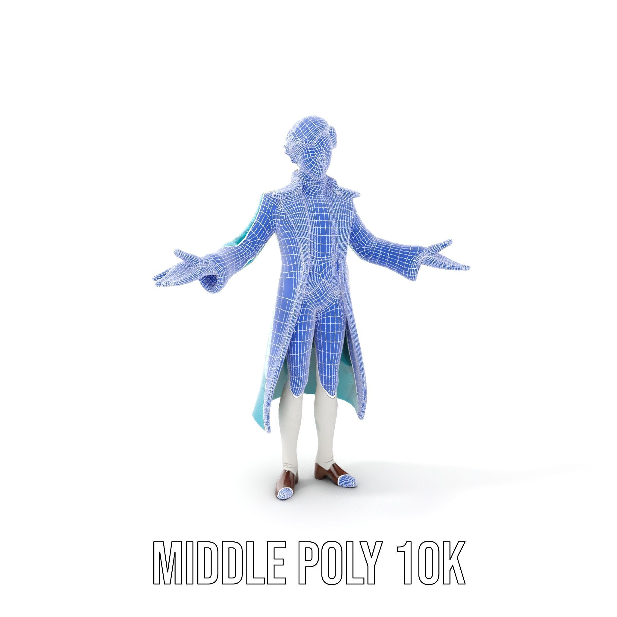 Elegant Prince Character  Rigged and Animated for Games and C... Low-poly 3D model_31