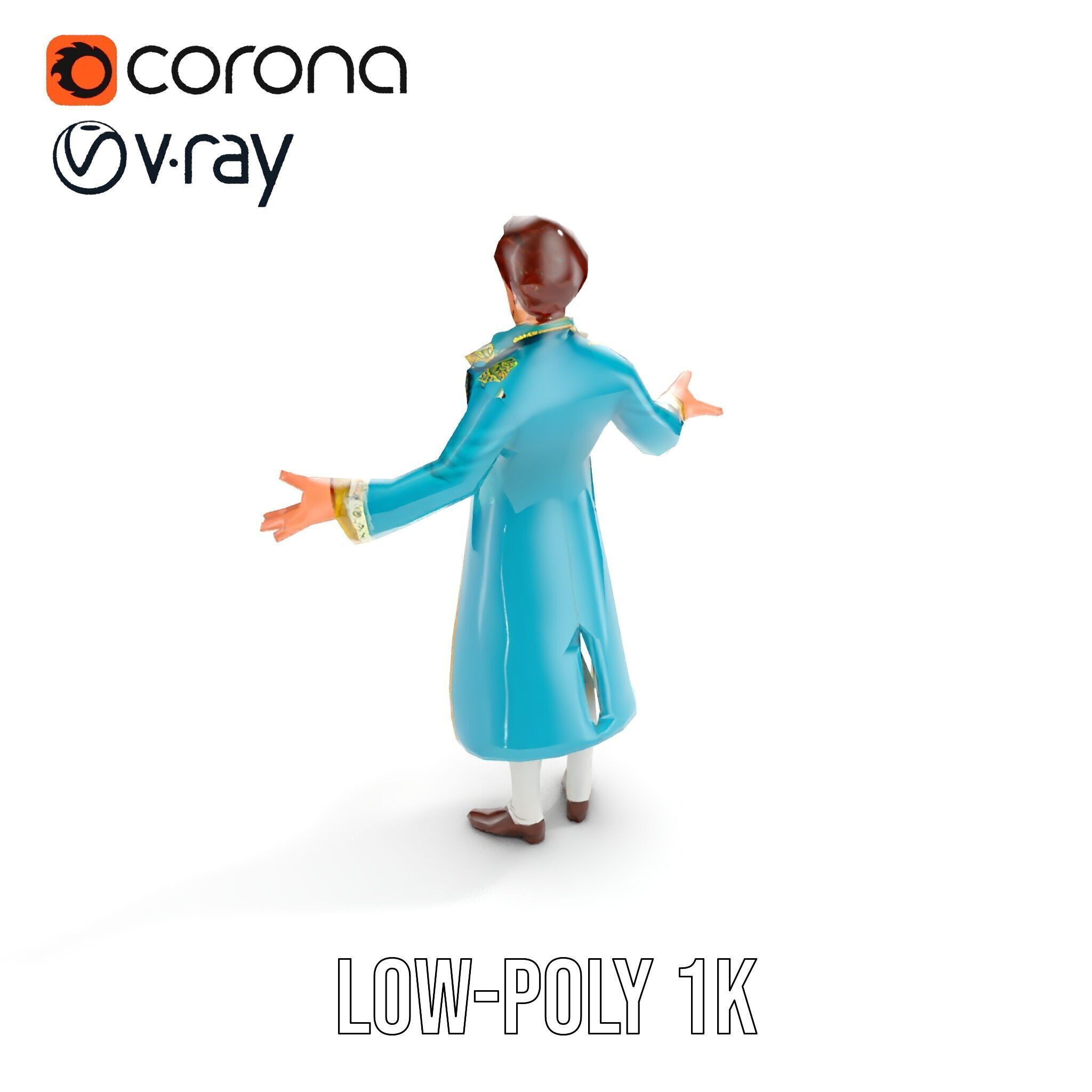 Elegant Prince Character  Rigged and Animated for Games and C... Low-poly 3D model_18