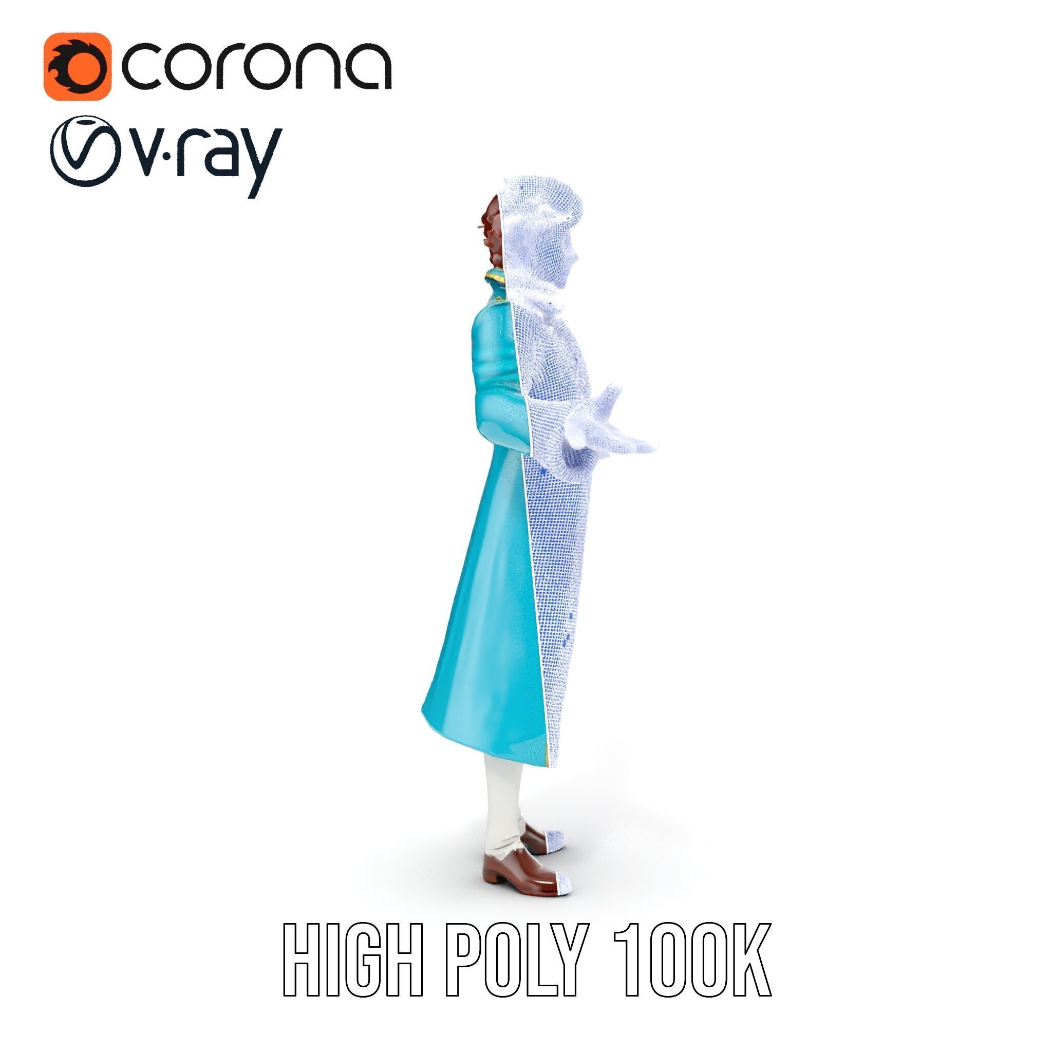 Elegant Prince Character  Rigged and Animated for Games and C... Low-poly 3D model_40