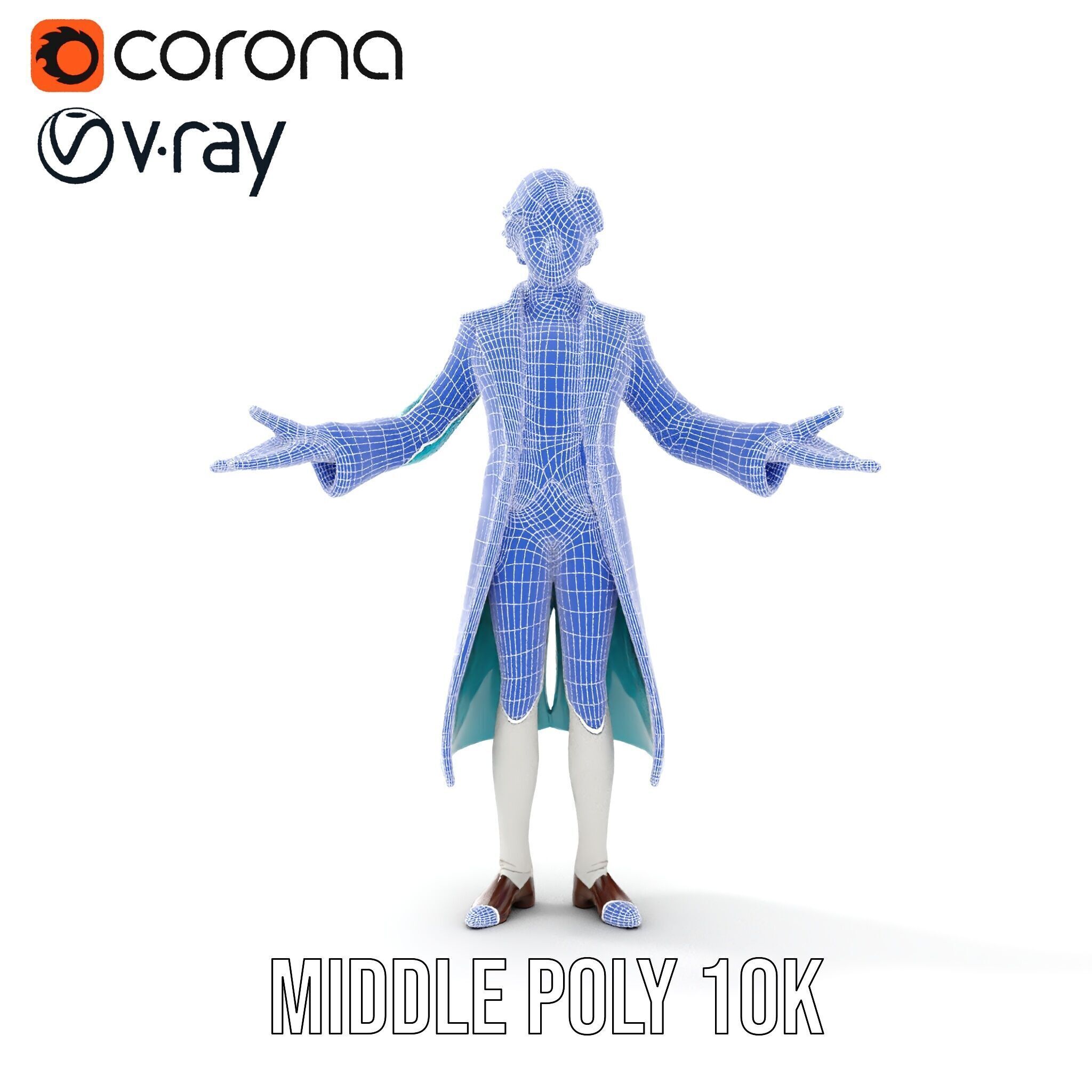 Elegant Prince Character  Rigged and Animated for Games and C... Low-poly 3D model_34