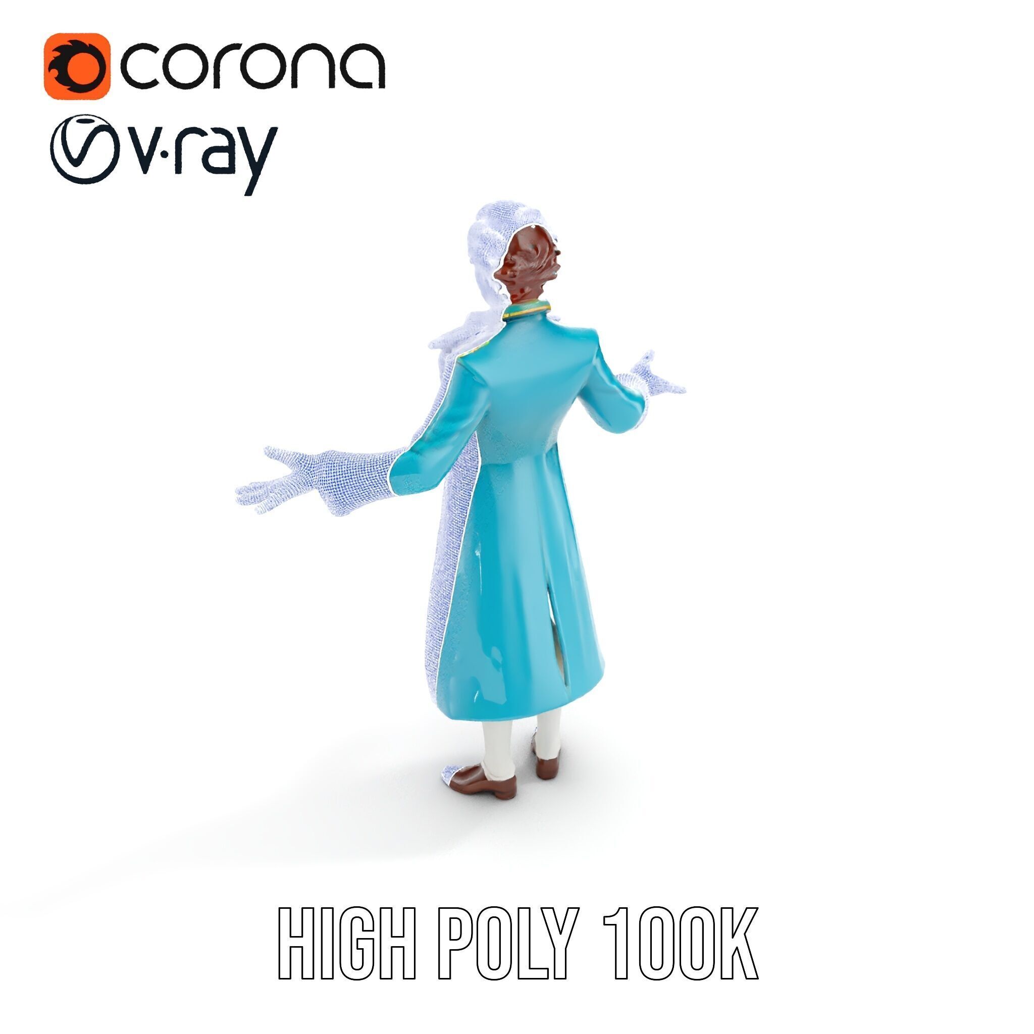 Elegant Prince Character  Rigged and Animated for Games and C... Low-poly 3D model_27