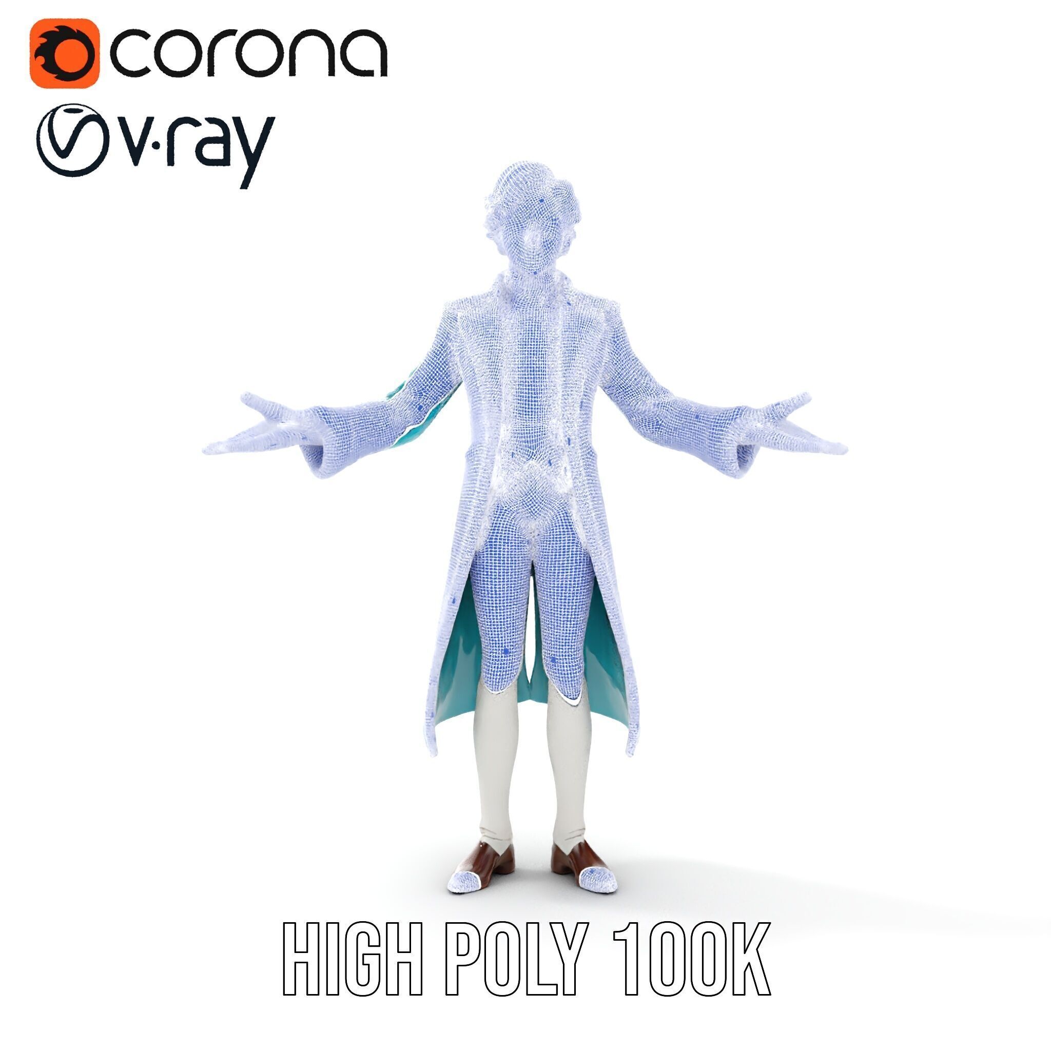 Elegant Prince Character  Rigged and Animated for Games and C... Low-poly 3D model_30