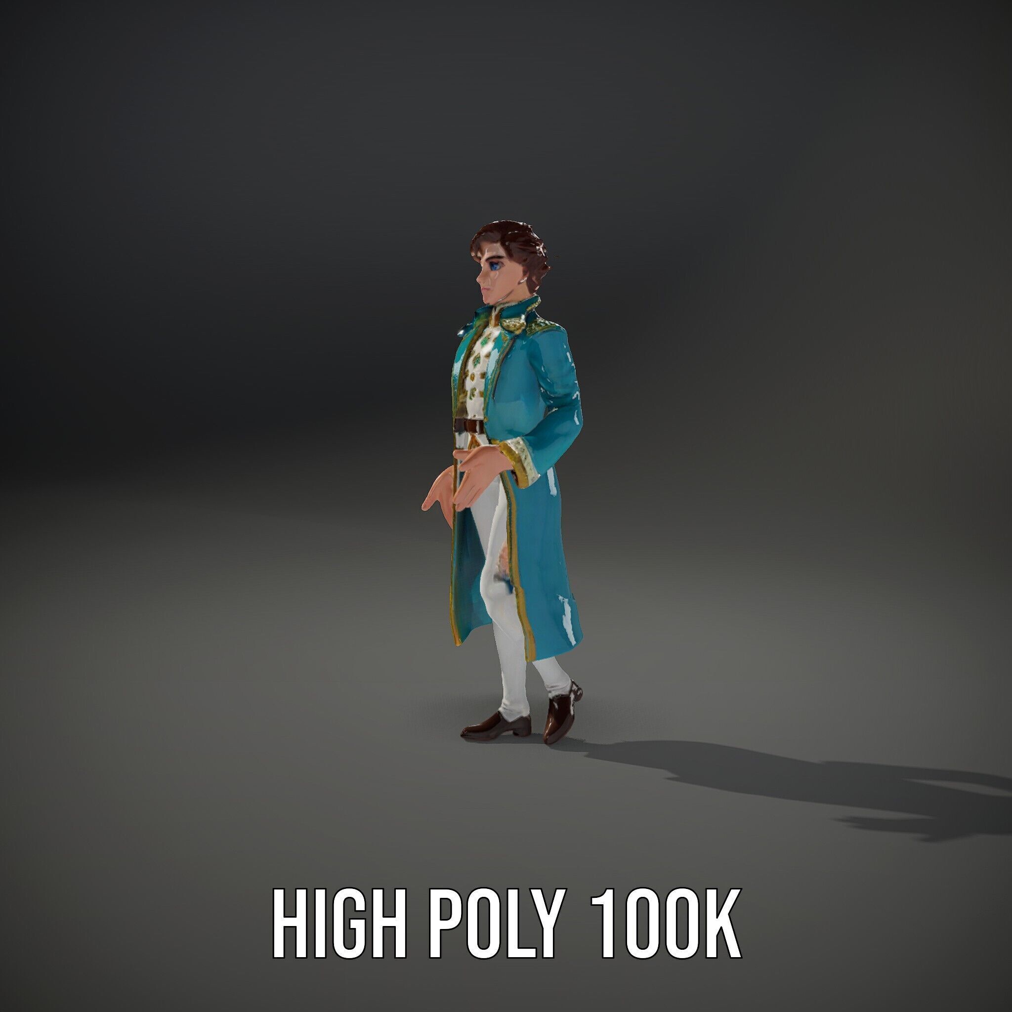 Elegant Prince Character  Rigged and Animated for Games and C... Low-poly 3D model_14