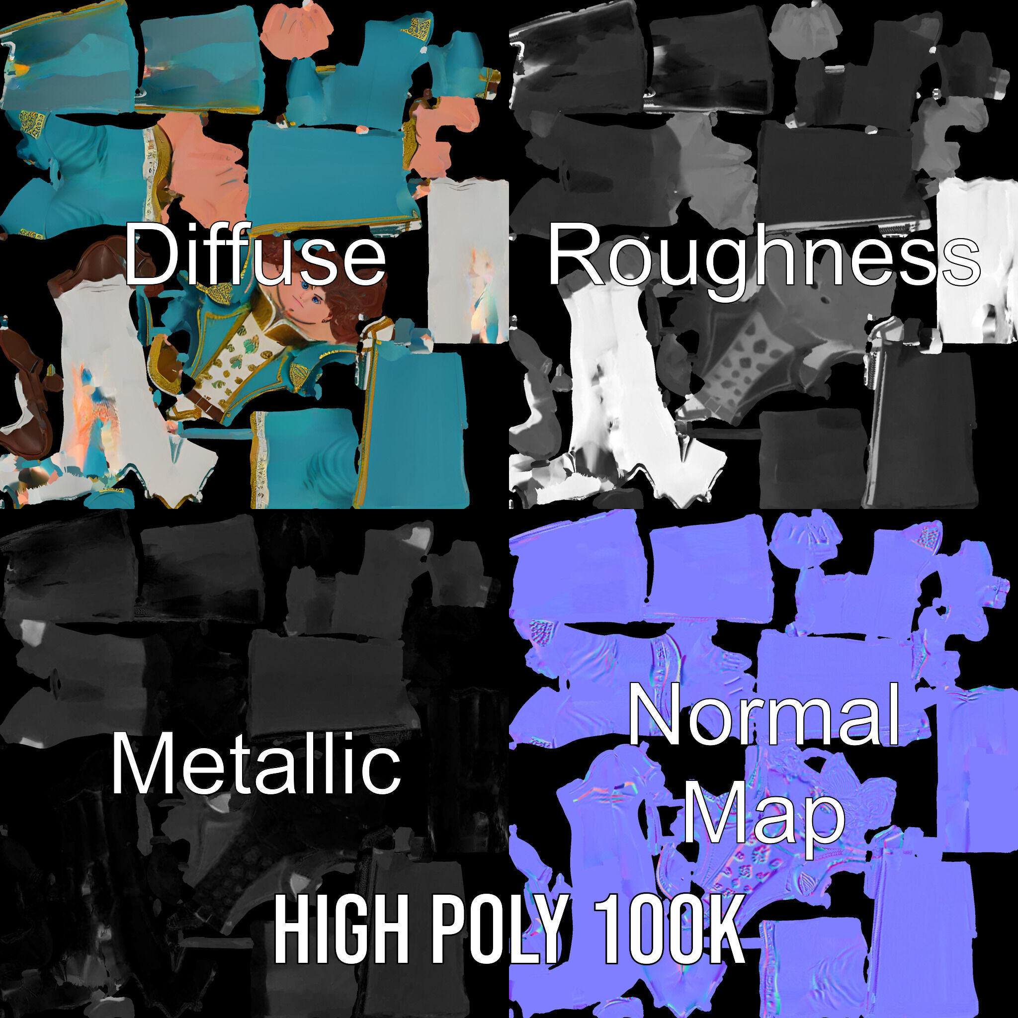 Elegant Prince Character  Rigged and Animated for Games and C... Low-poly 3D model_3