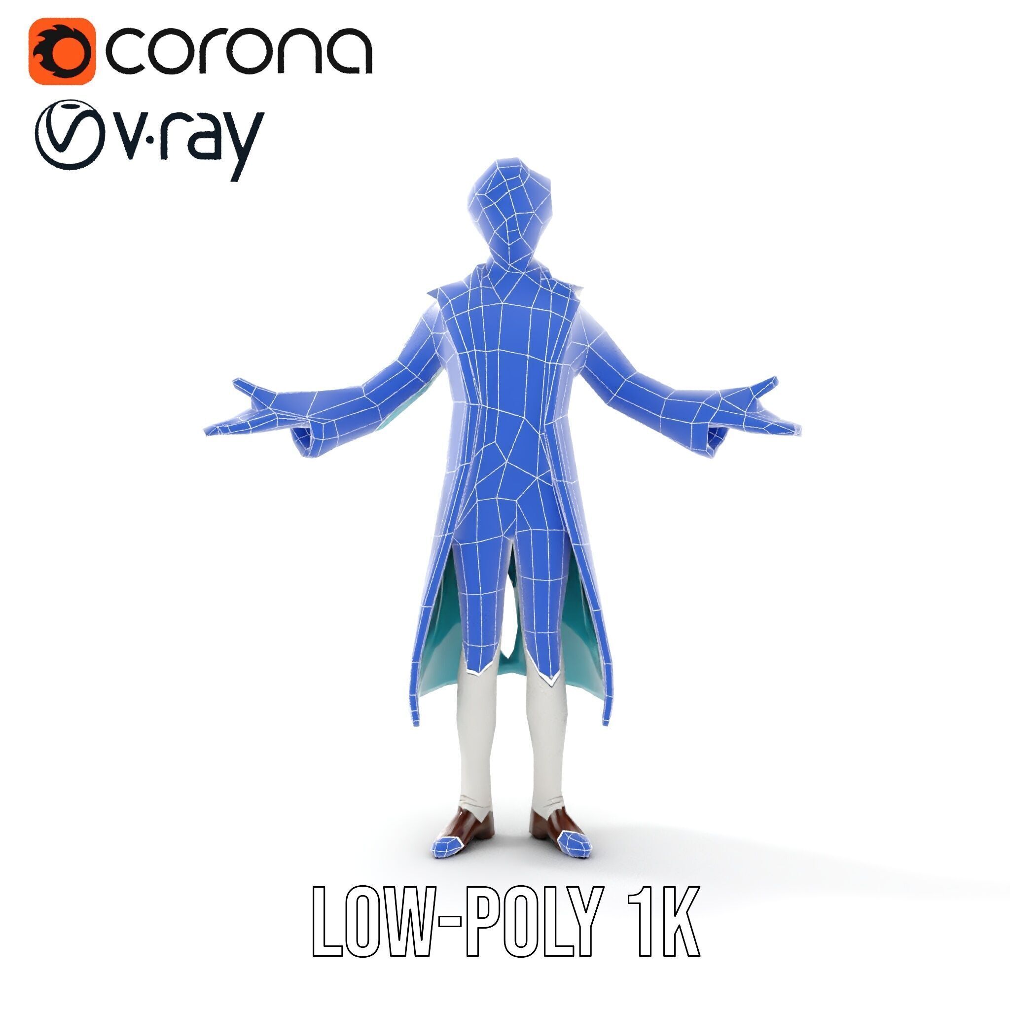 Elegant Prince Character  Rigged and Animated for Games and C... Low-poly 3D model_32
